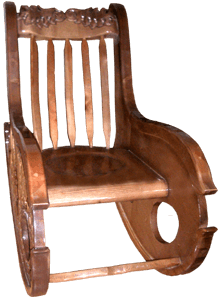 кресло-качалка резная работа фото