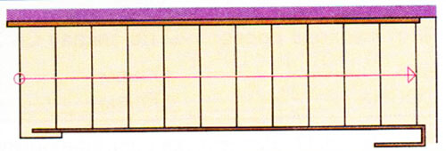 Схема прямой деревянной лестницы