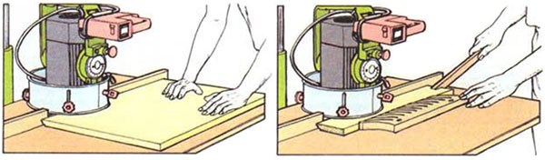 Обработка кромки широкой доски или панели