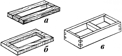 Конструкция рамок и коробки из древесины