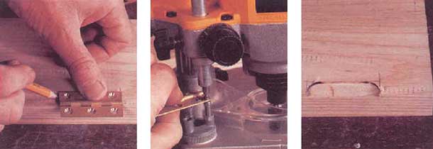 Собираем шкафчик, шарнир приставляем